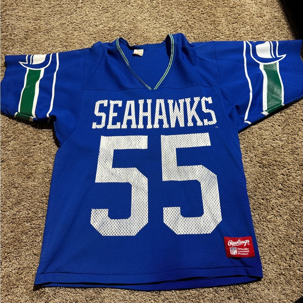 vintage 1980s Rawlings Seattle Seahawks Brian Bosworth #55
